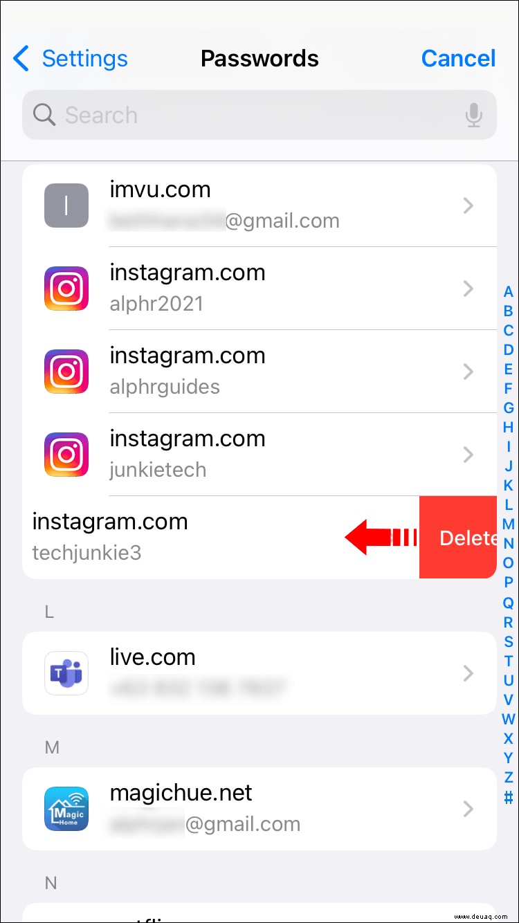 So löschen Sie ein gespeichertes Passwort auf einem iPhone