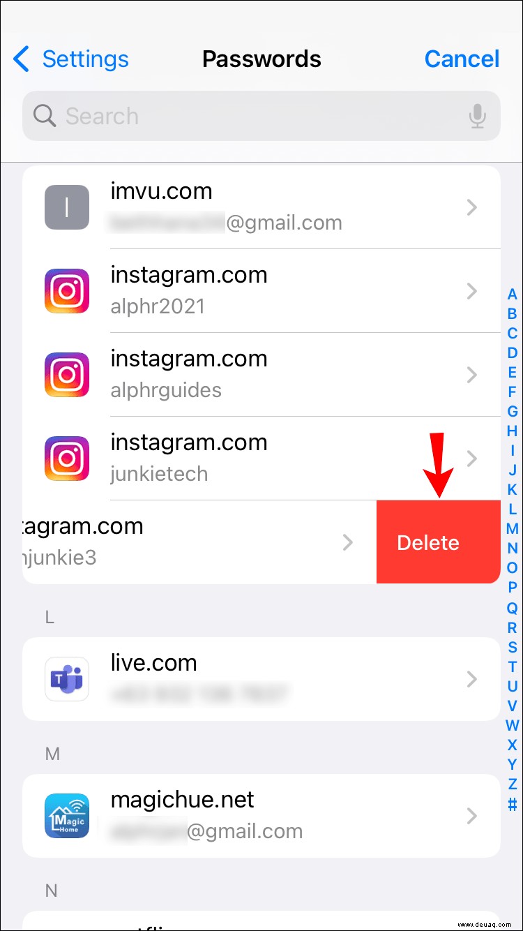 So löschen Sie ein gespeichertes Passwort auf einem iPhone