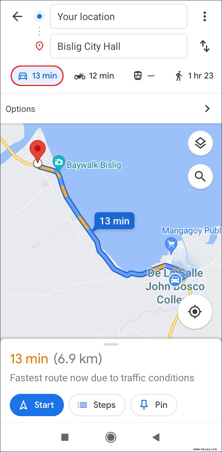 Maut in Google Maps deaktivieren