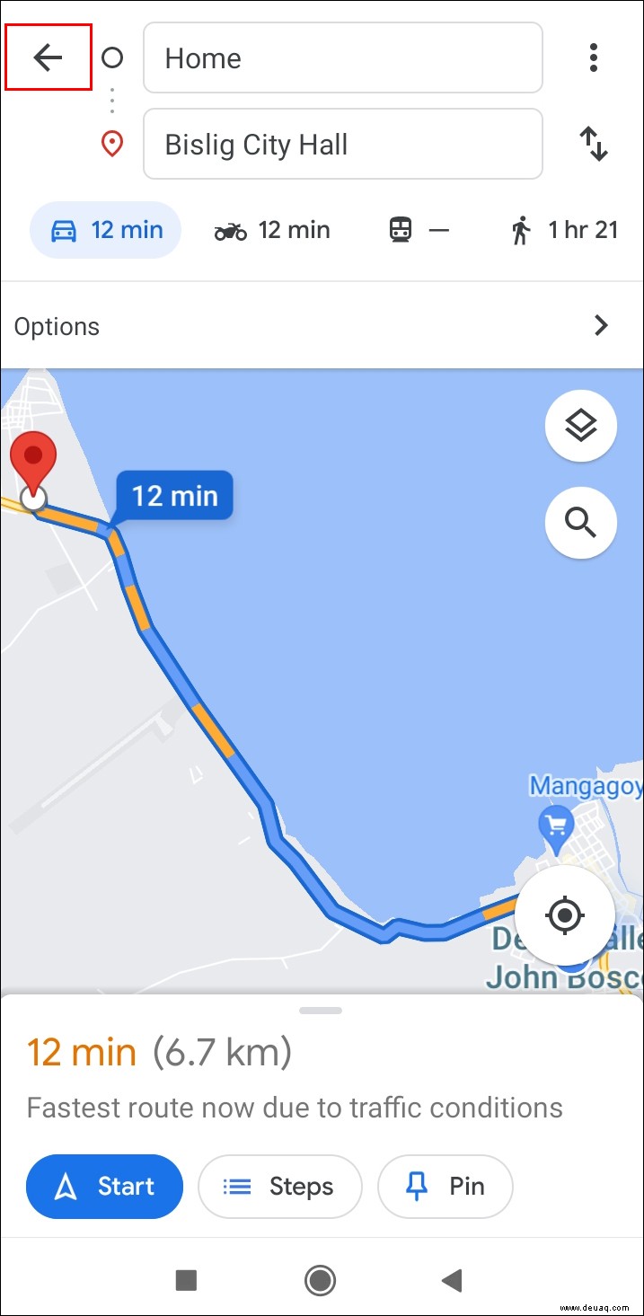 Maut in Google Maps deaktivieren