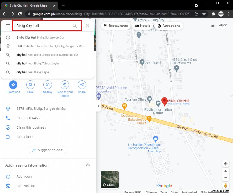 Maut in Google Maps deaktivieren