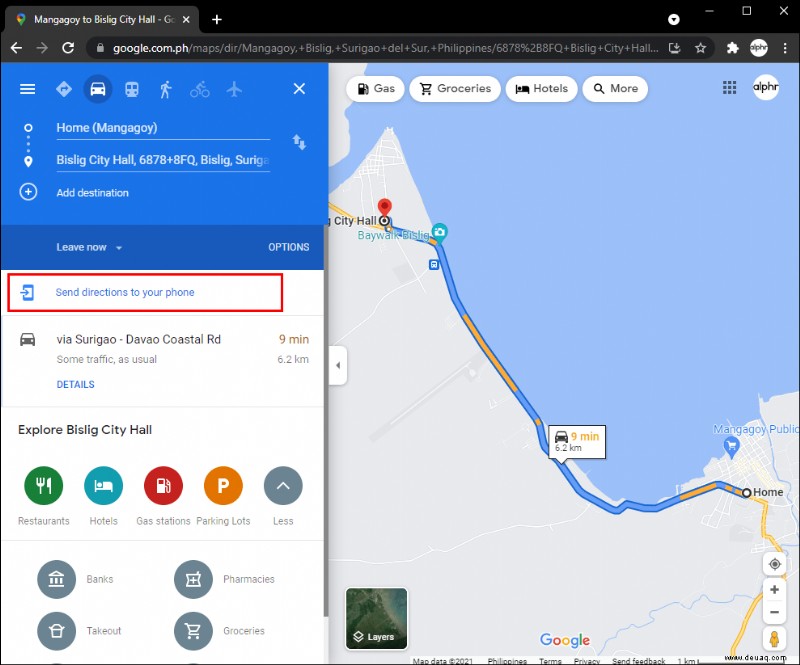 Maut in Google Maps deaktivieren