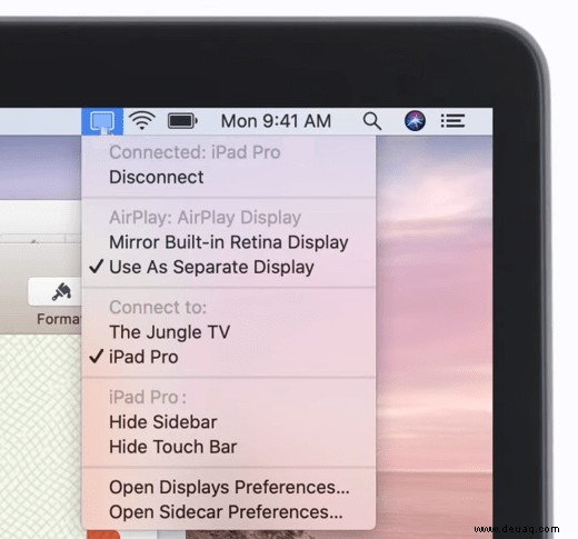 So spiegeln Sie einen Mac auf ein iPad