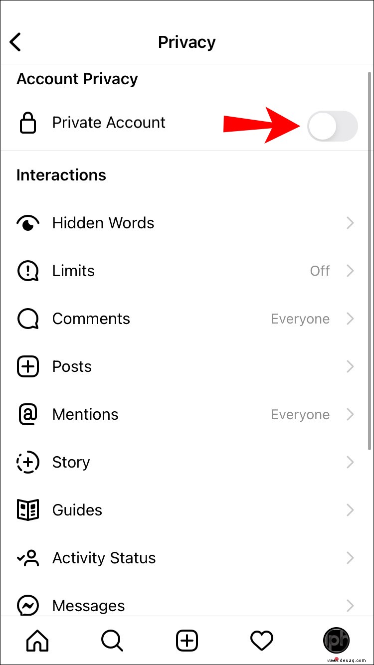 So machen Sie ein Instagram-Konto privat