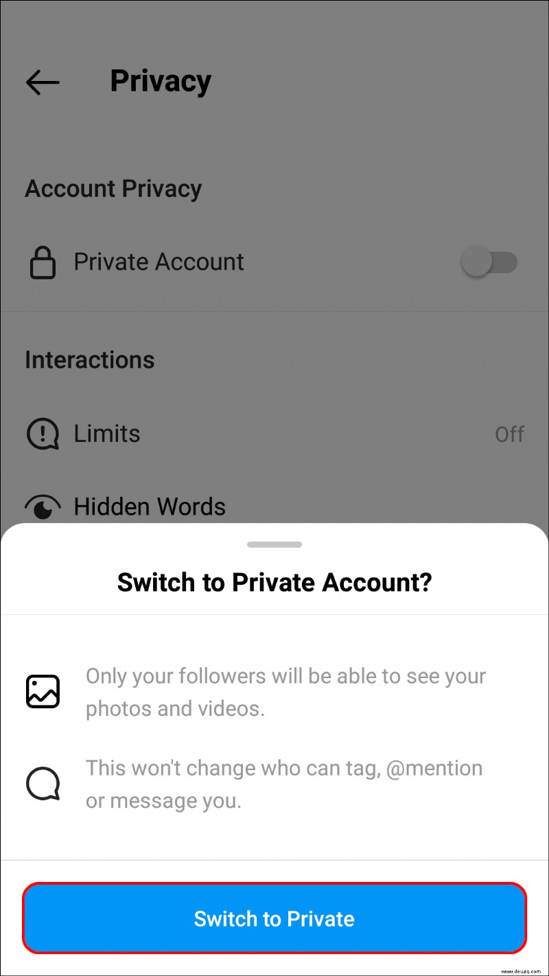 So machen Sie ein Instagram-Konto privat