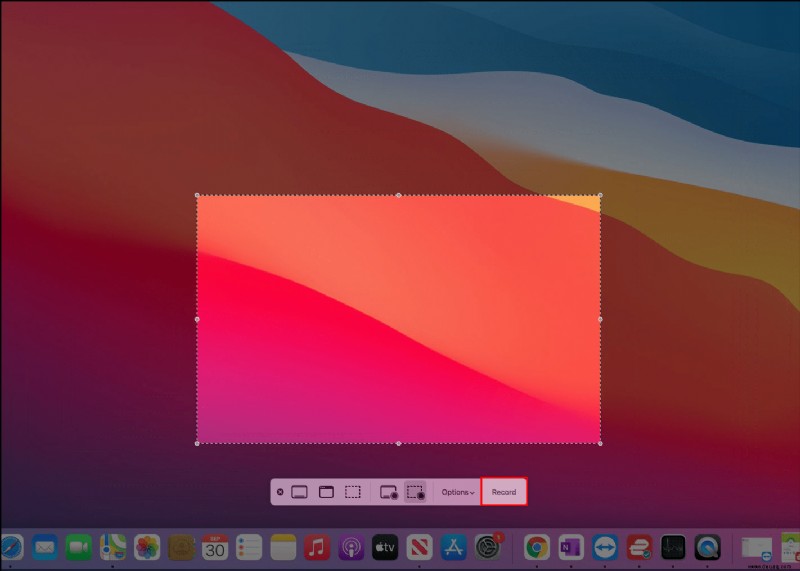 Aufnehmen des Bildschirms auf einem Mac