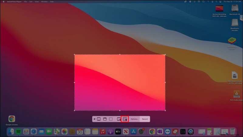 Aufnehmen des Bildschirms auf einem Mac