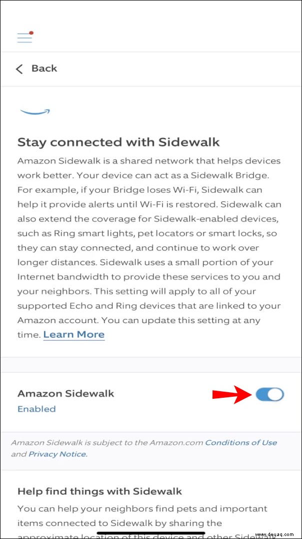 So deaktivieren Sie Amazon Sidewalk