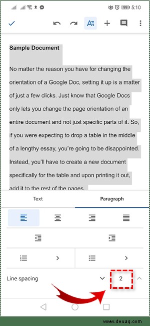 So verdoppeln Sie Leerzeichen in Google Docs