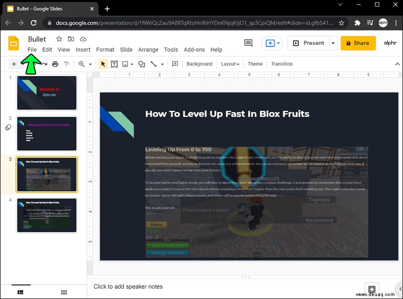 So laden Sie Bilder von Google Slides herunter