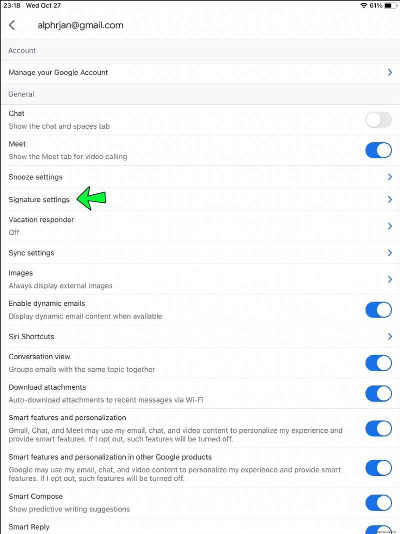 So ändern Sie Ihre Signatur in Gmail