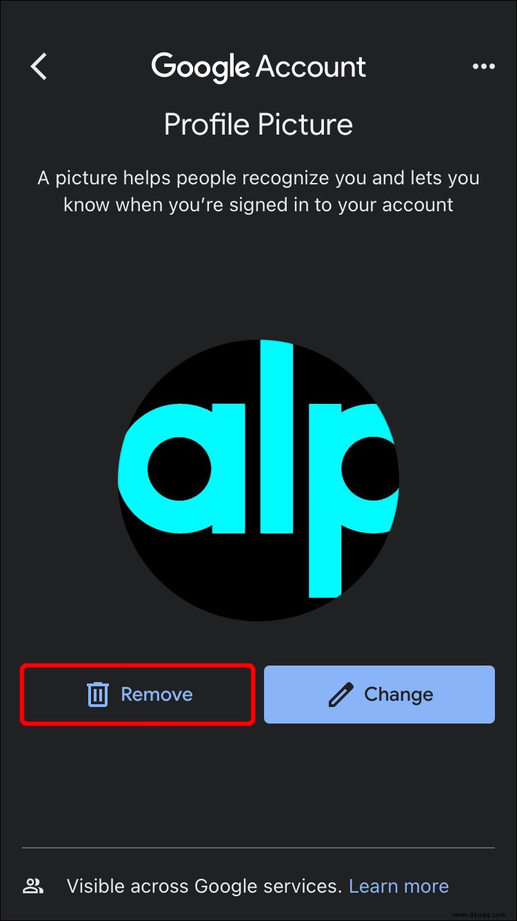 So entfernen Sie ein Profilbild von Google
