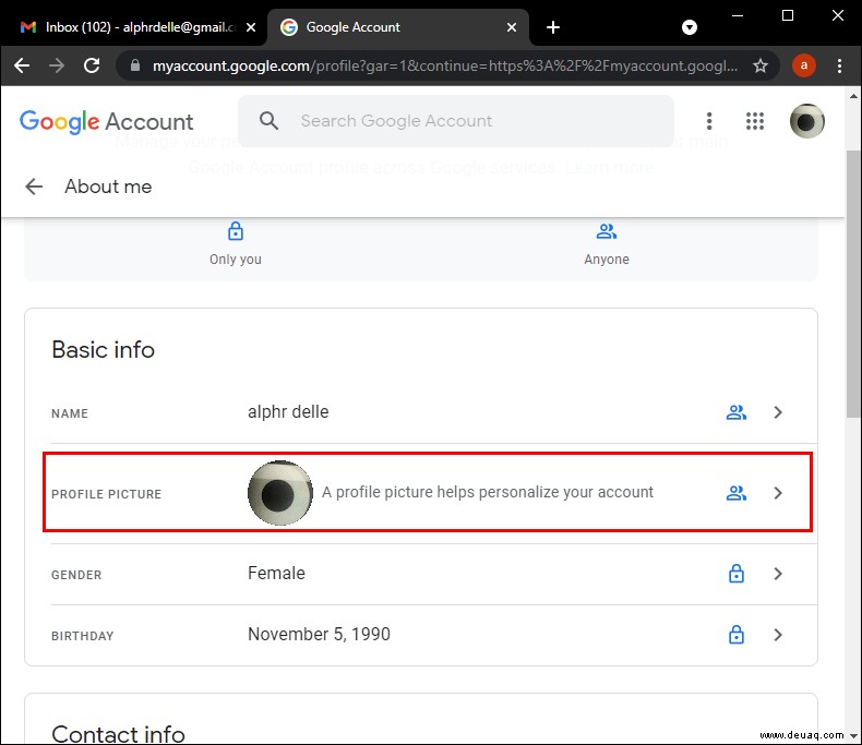 So entfernen Sie ein Profilbild von Google