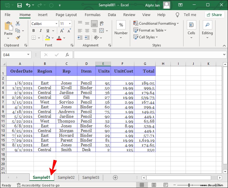 So kopieren Sie ein Blatt in eine andere Arbeitsmappe in Excel