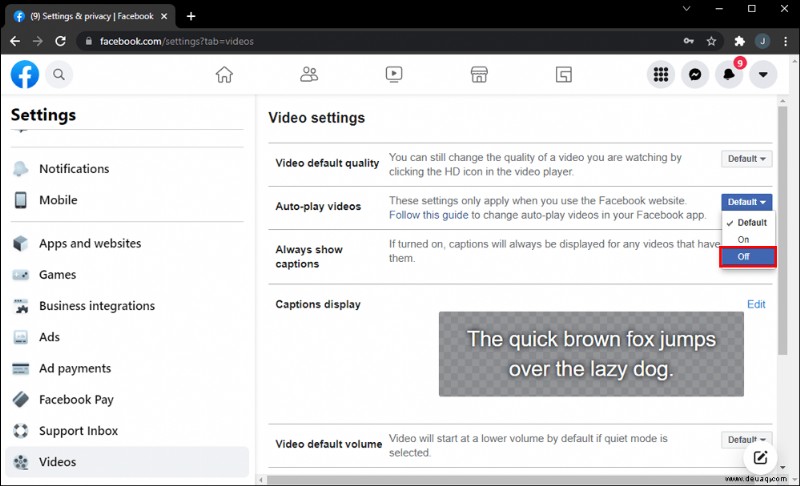 So deaktivieren Sie Autoplay-Videos auf Facebook