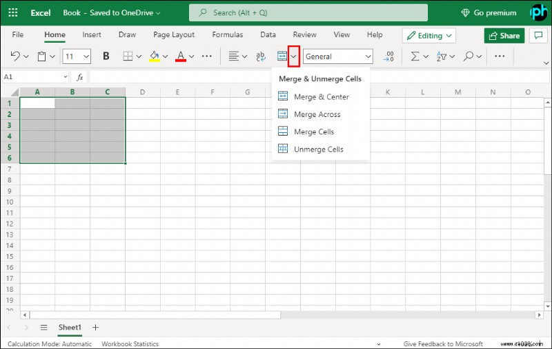 Wie man in Excel nur eine Zelle größer macht