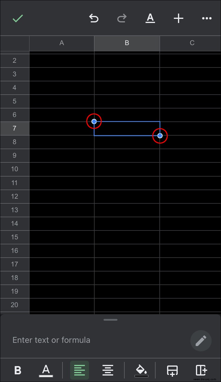 Wie man in Excel nur eine Zelle größer macht