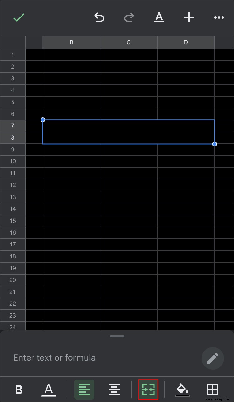 Wie man in Excel nur eine Zelle größer macht