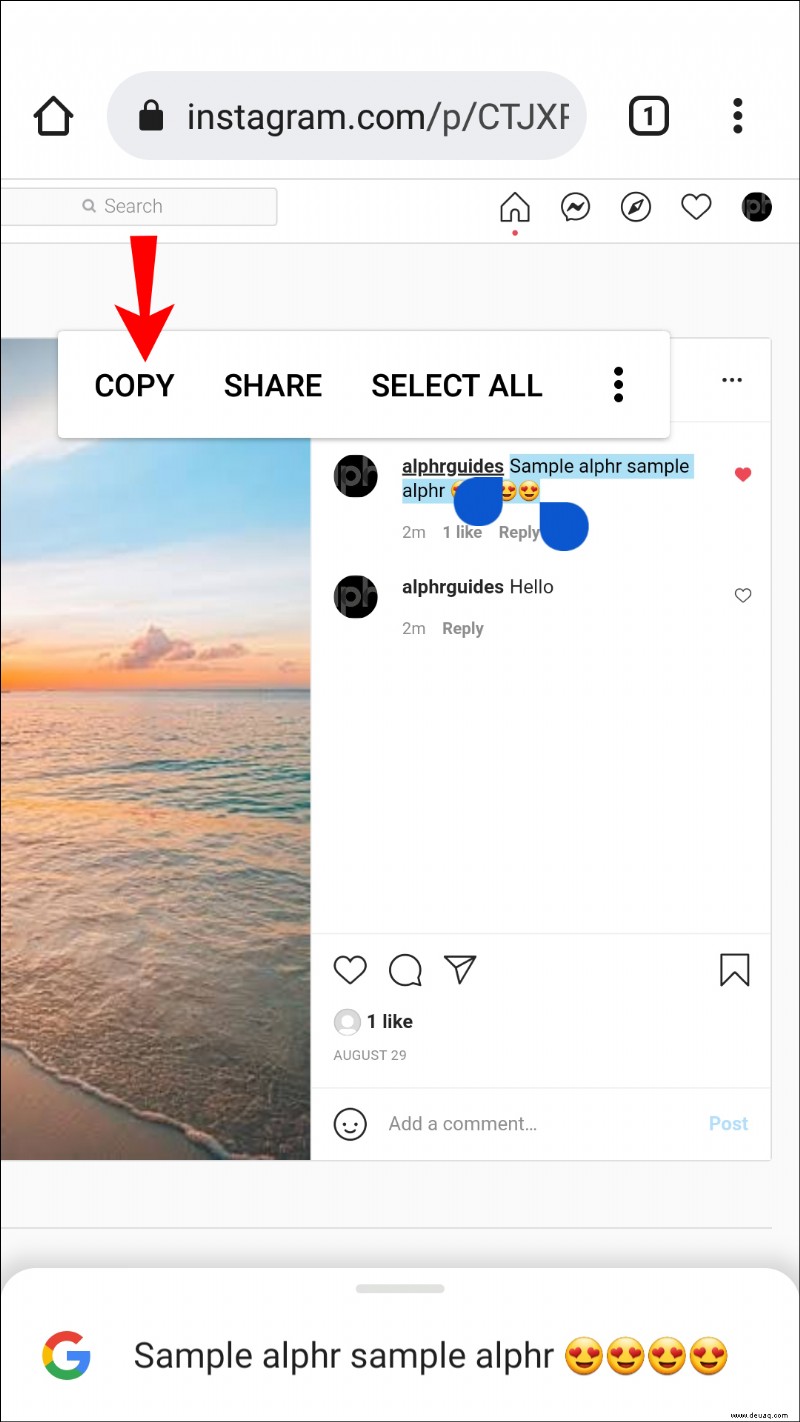 So bearbeiten Sie Kommentare in Instagram