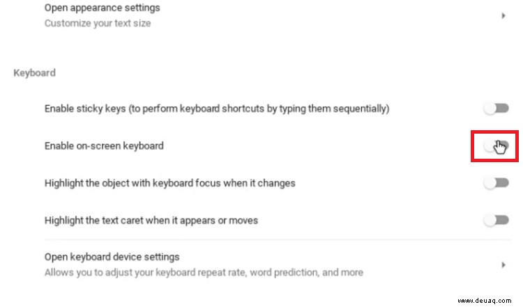 So deaktivieren Sie die Tastatur auf einem Chromebook