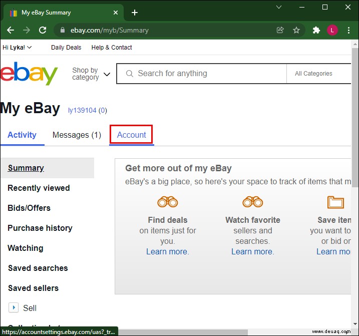 So ändern Sie Ihren eBay-Benutzernamen