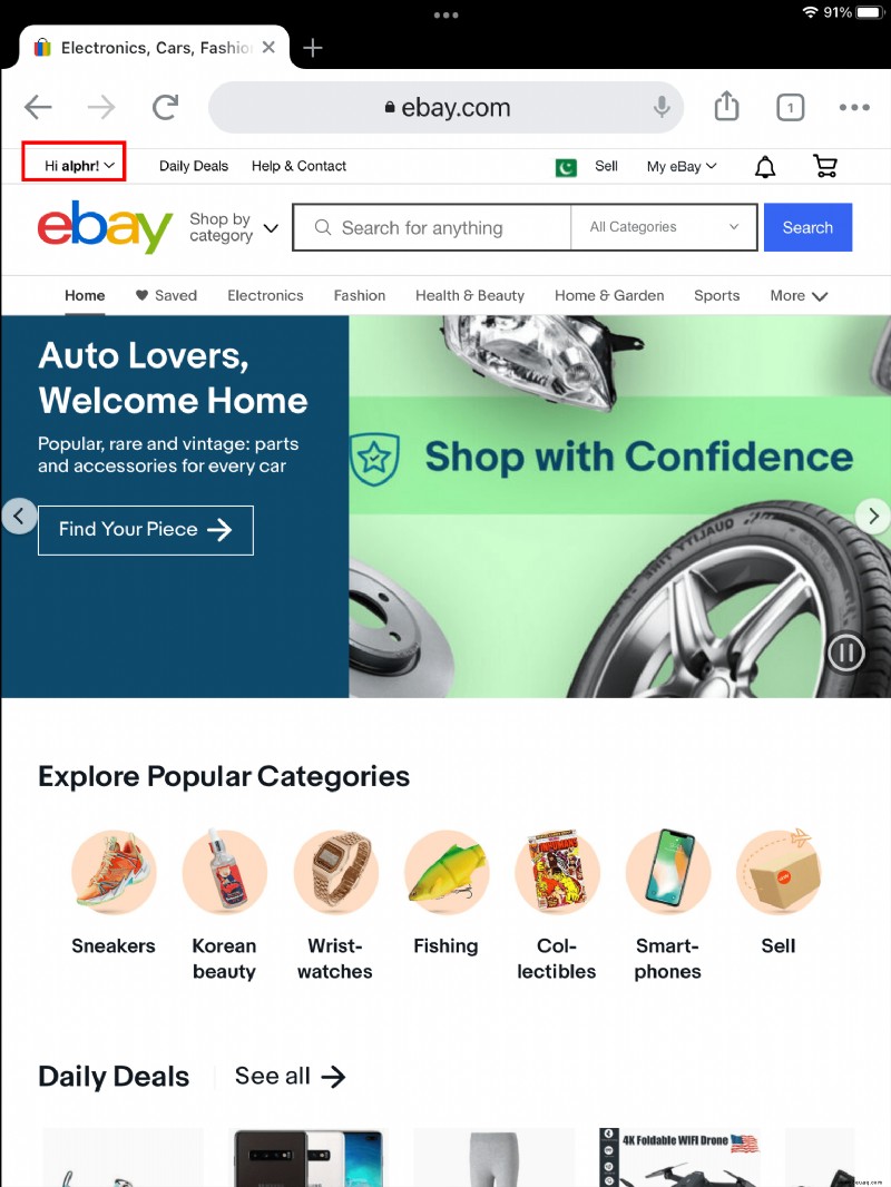 So ändern Sie Ihren eBay-Benutzernamen