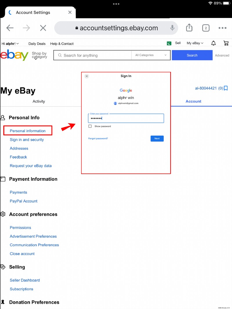 So ändern Sie Ihren eBay-Benutzernamen