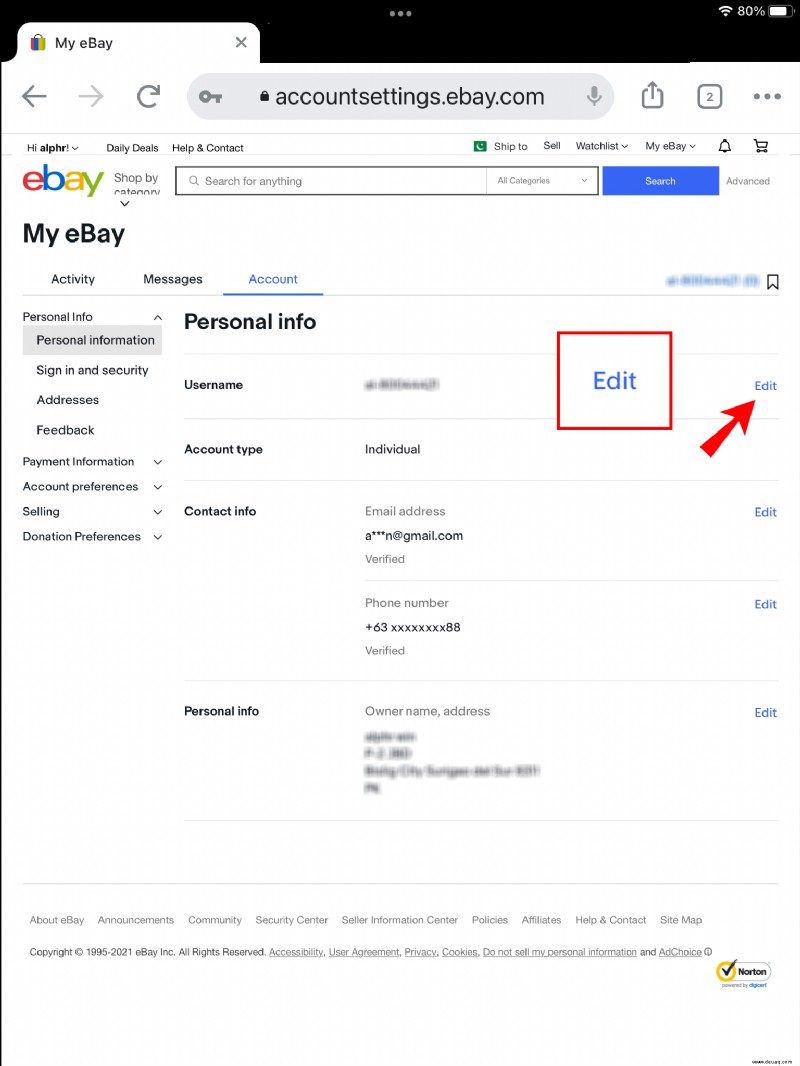 So ändern Sie Ihren eBay-Benutzernamen