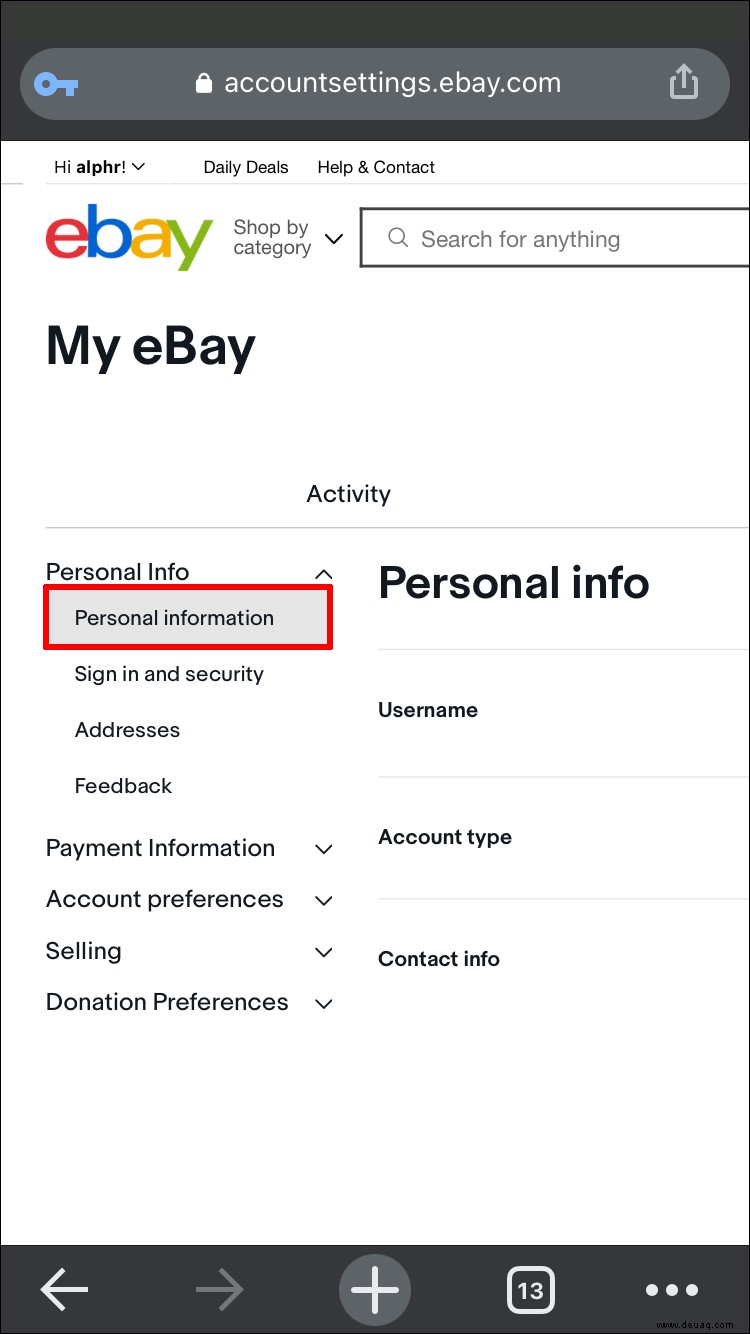 So ändern Sie Ihren eBay-Benutzernamen