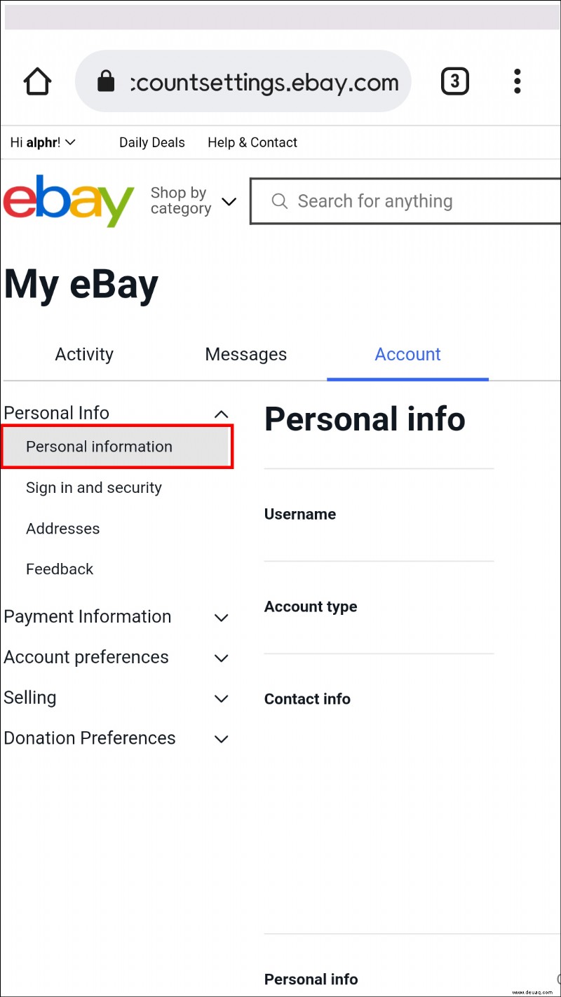 So ändern Sie Ihren eBay-Benutzernamen
