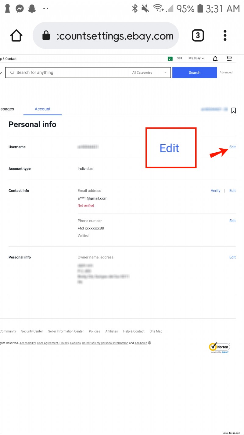 So ändern Sie Ihren eBay-Benutzernamen