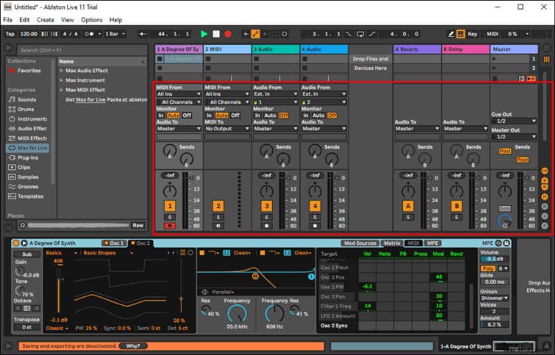 Verwendung von Plugins mit Ableton