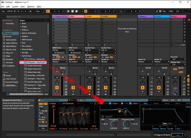 Verwendung von Plugins mit Ableton