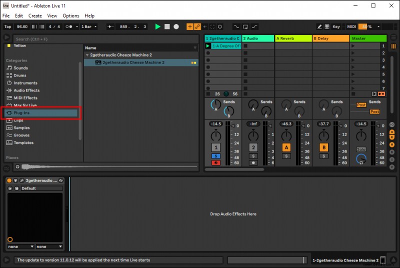 Verwendung von Plugins mit Ableton