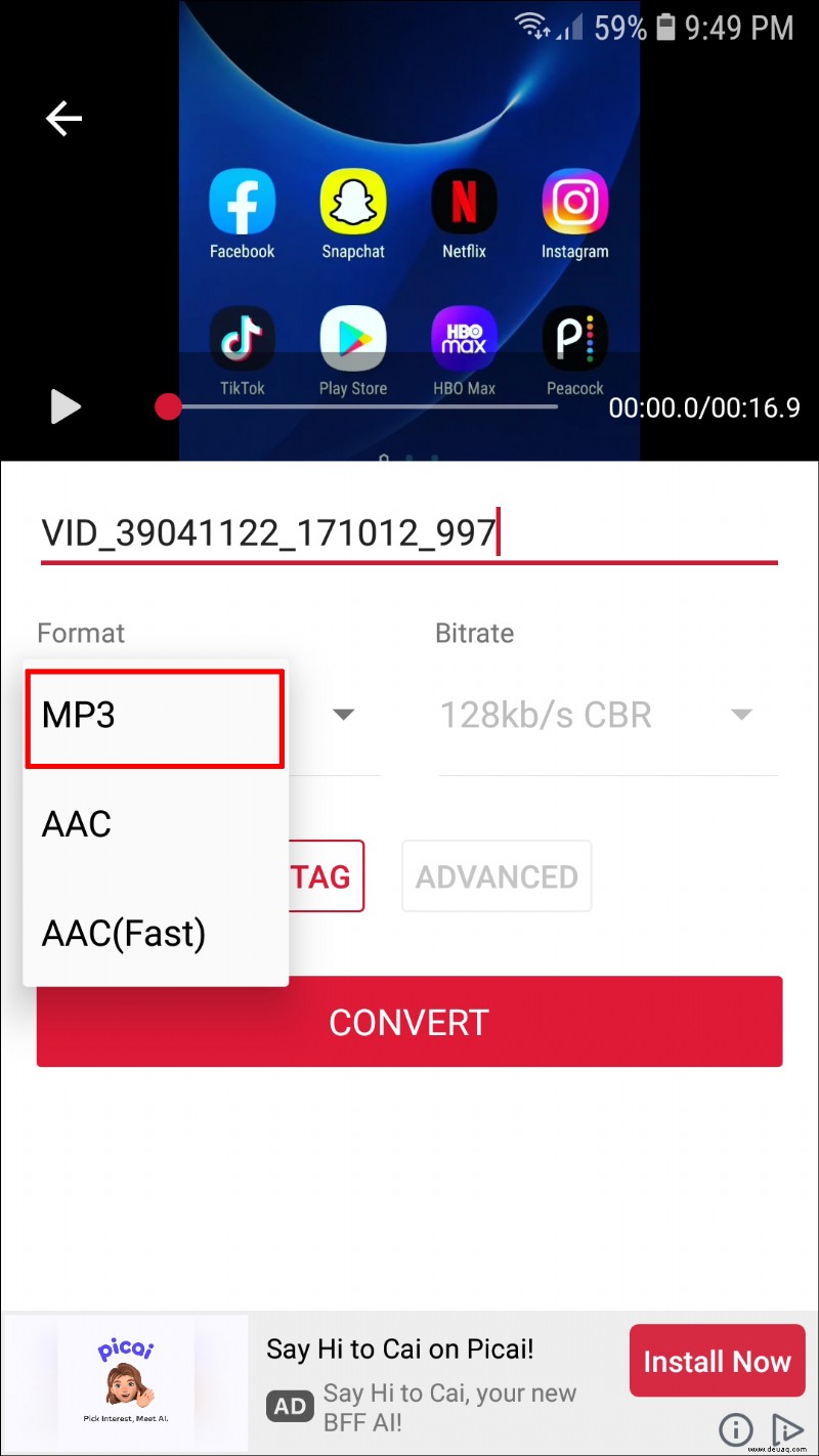 Wie man ein MP4 in MP3 umwandelt