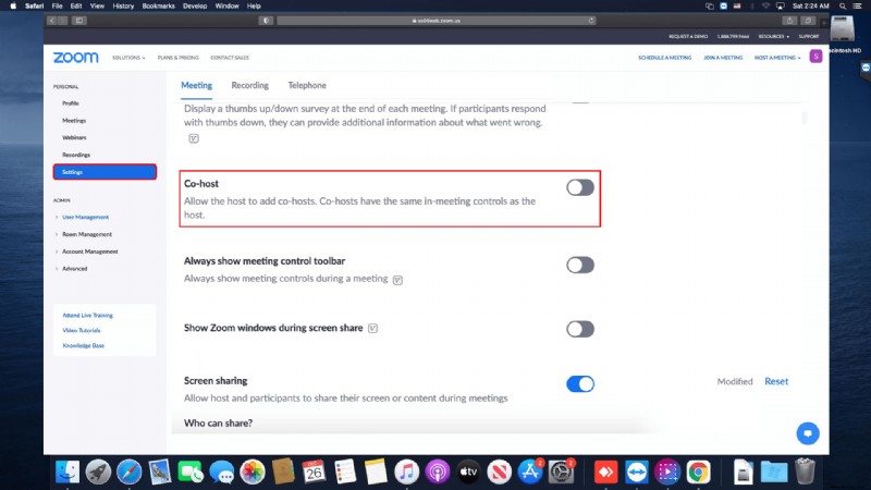 So erstellen Sie einen Co-Host auf Zoom