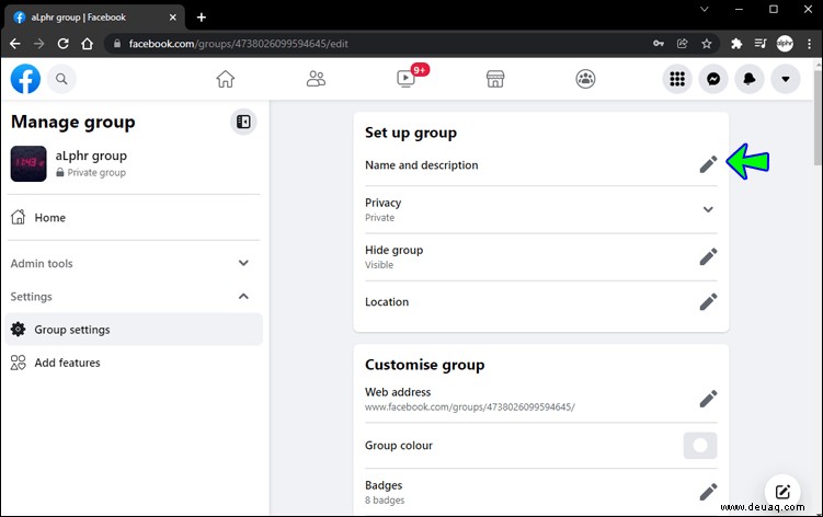 So bearbeiten Sie den Info-Bereich einer Facebook-Gruppe