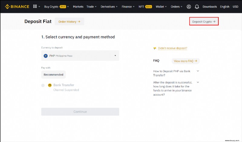 So tätigen Sie eine Einzahlung bei Binance