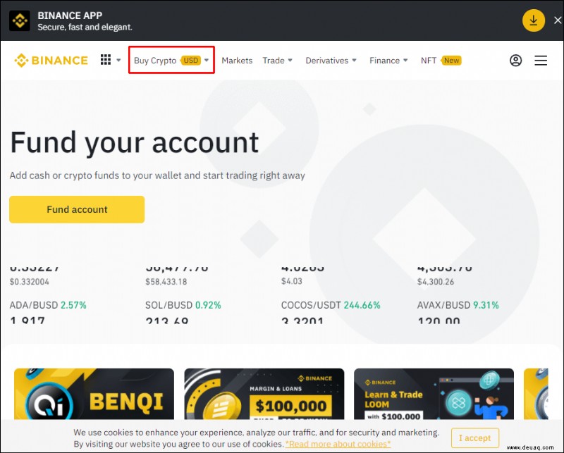 So tätigen Sie eine Einzahlung bei Binance