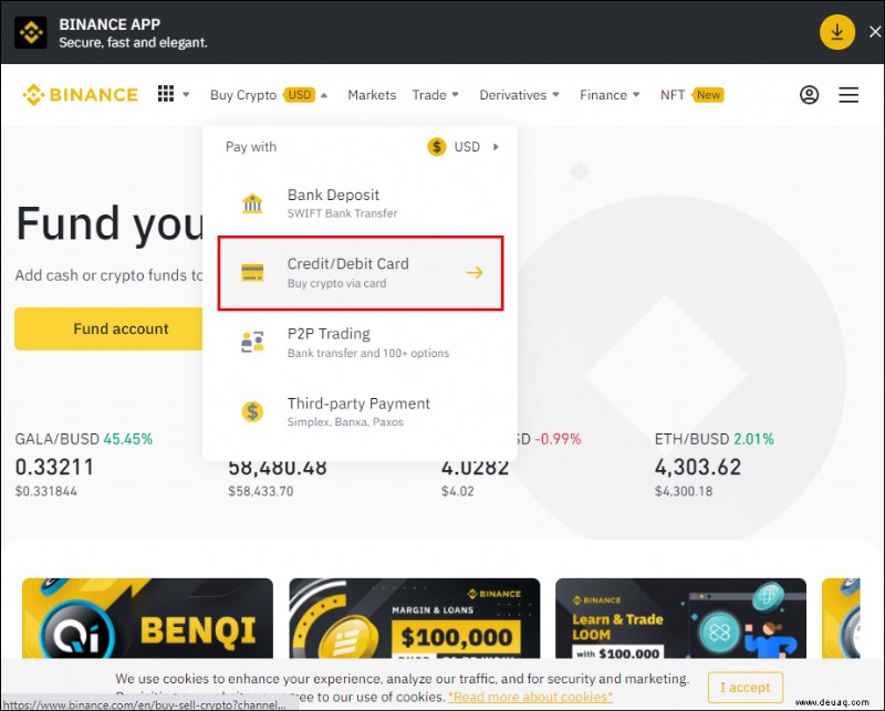 So tätigen Sie eine Einzahlung bei Binance