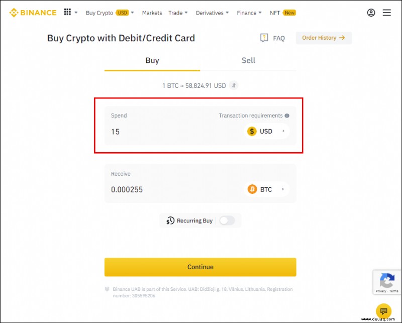 So tätigen Sie eine Einzahlung bei Binance