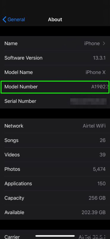So finden Sie die Modellnummer eines iPhones