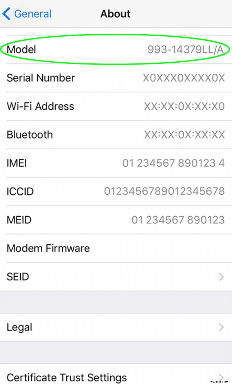 So finden Sie die Modellnummer eines iPhones
