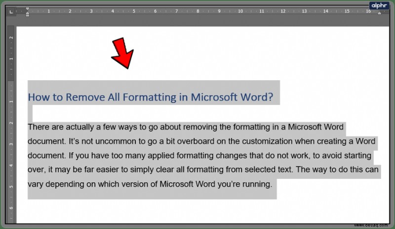 So entfernen Sie alle Formatierungen in Microsoft Word 