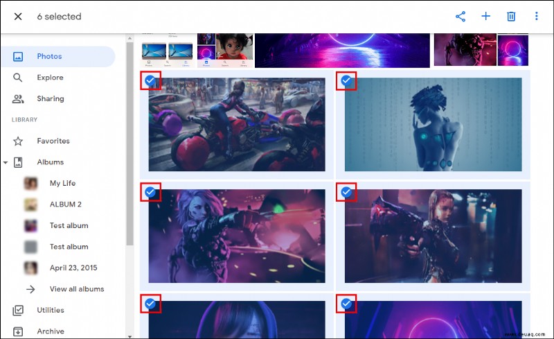 So wählen Sie alle in Google Fotos von einem PC oder Mobilgerät aus 