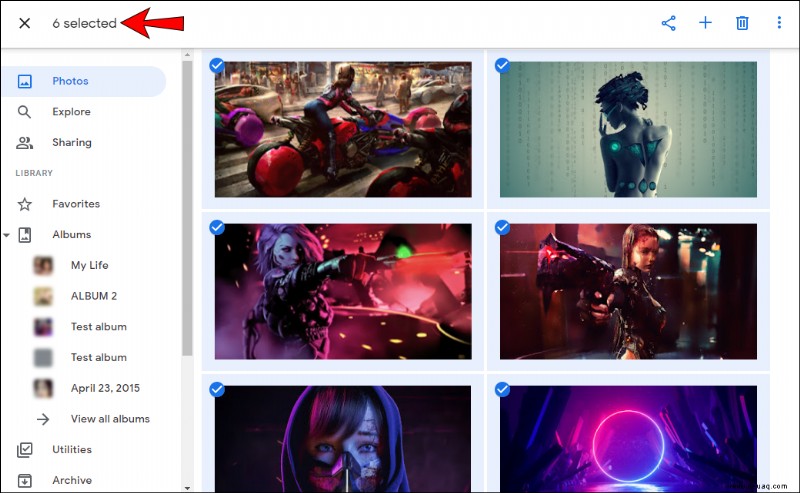 So wählen Sie alle in Google Fotos von einem PC oder Mobilgerät aus 