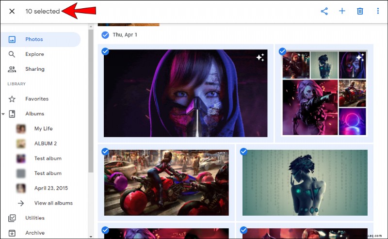So wählen Sie alle in Google Fotos von einem PC oder Mobilgerät aus 