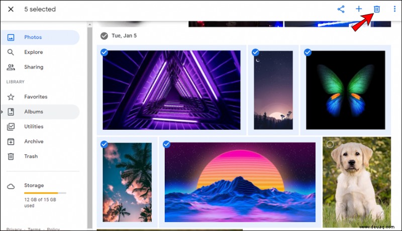 So wählen Sie alle in Google Fotos von einem PC oder Mobilgerät aus 