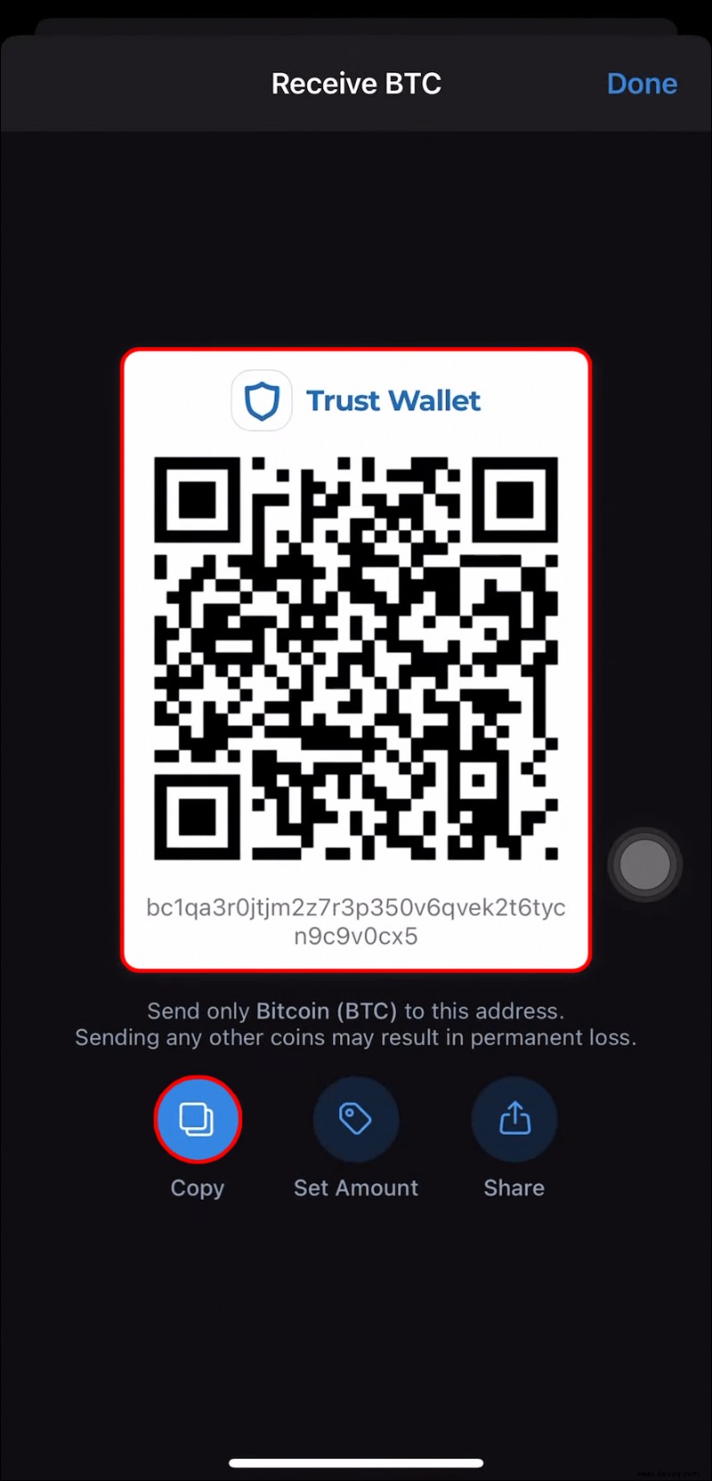 So finden Sie Ihre Wallet-Adresse in Trust Wallet 