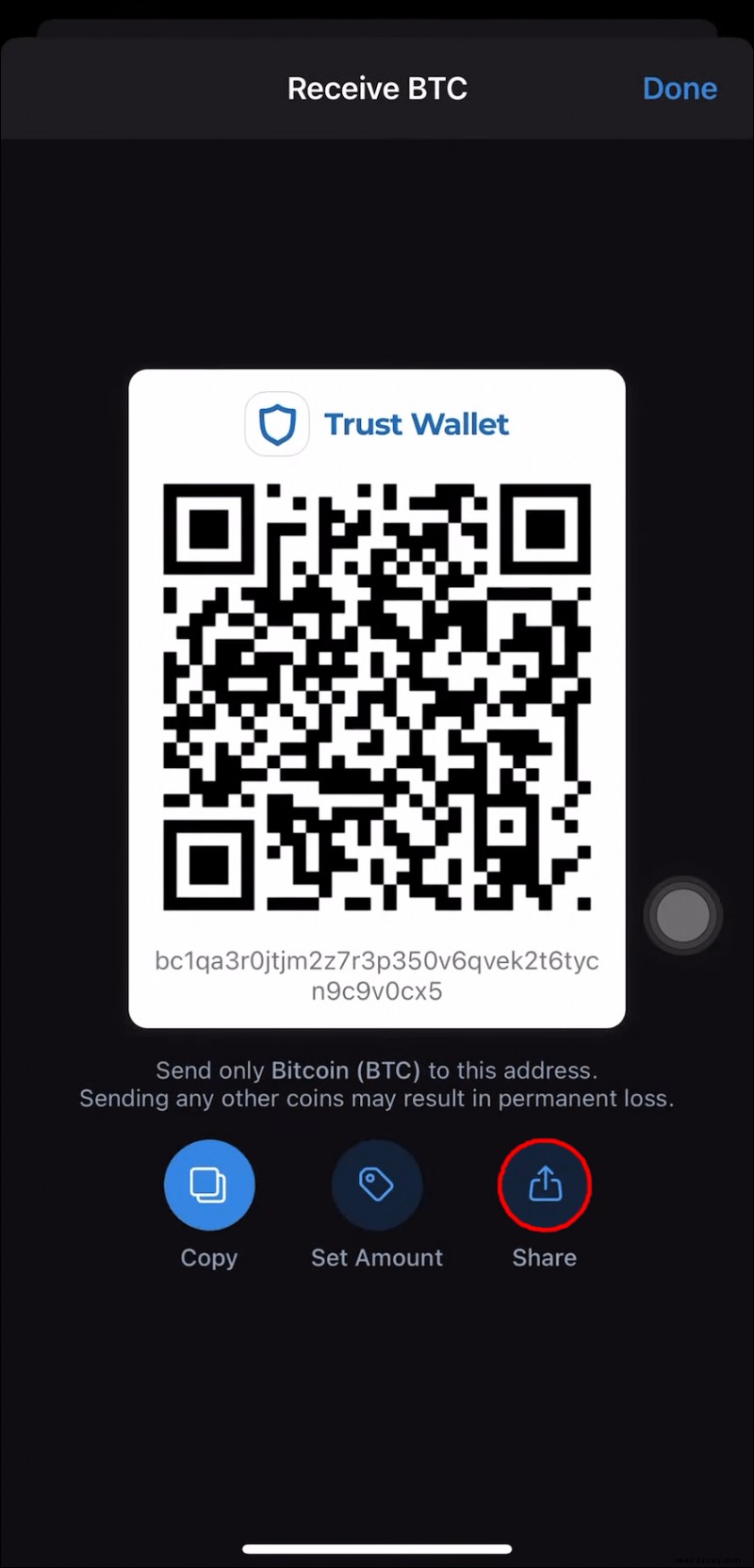 So finden Sie Ihre Wallet-Adresse in Trust Wallet 